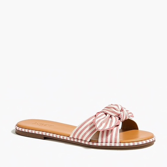 J. Crew Shoes - 50% OFF J. Crew Striped Bow Slide Sandals